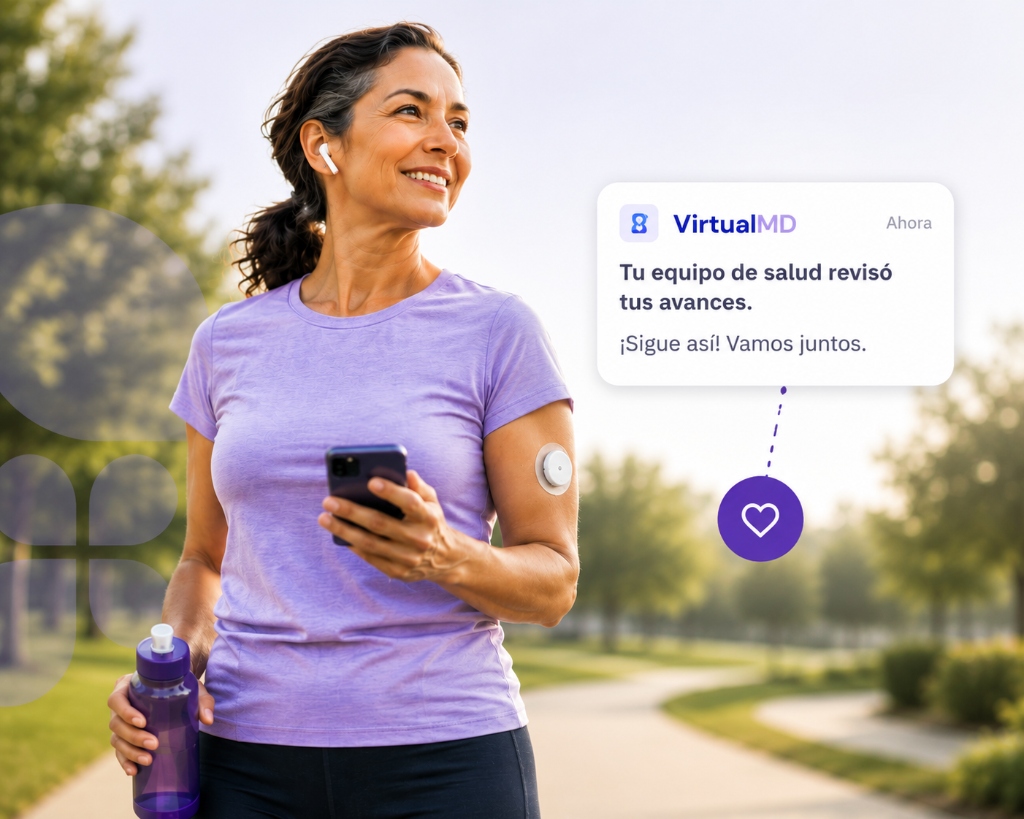 Seguimiento continuo y acompañamiento en diabetes VirtualMD